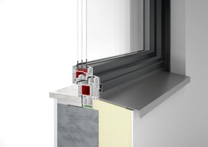 Aluplast Fensterbank cut-through