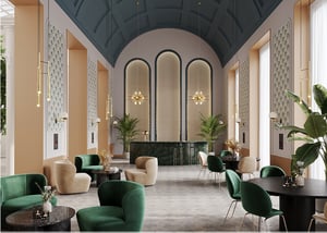 dali restaurant scene in atrium